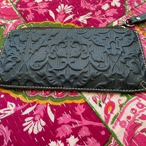 Patricia Nash Cassini navy blue wristlet